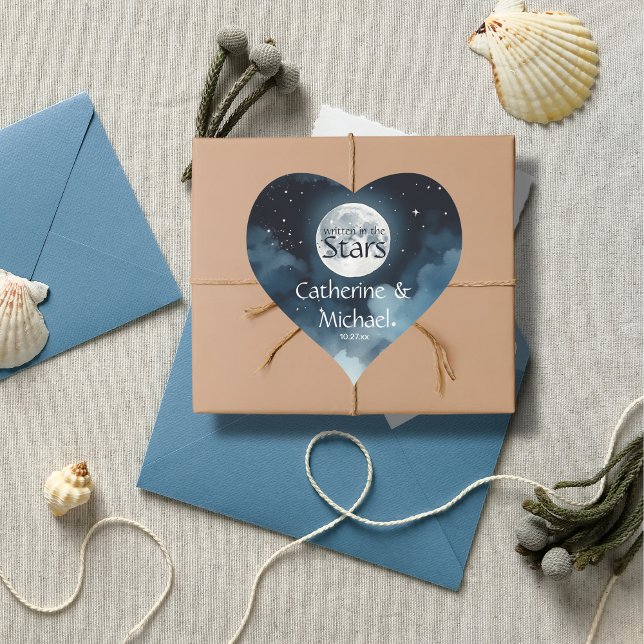 Adesivo Casamento Celestial de Céu Azul Estrelado (Criador carregado)