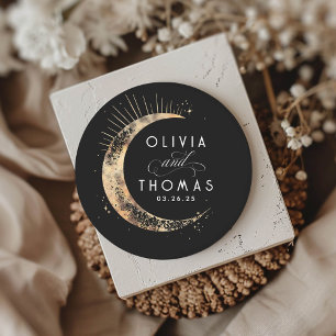 Adesivo Casamento Celestial Místico Estrelas de Folha de O