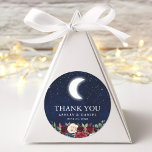 Adesivo Casamento Celestial Obrigado Lua Estrelas Floral<br><div class="desc">Estrelas de Lua Azul Céu Azul Celestial Casado Obrigado Sticker. Céu azul de água com estrelas e a lua. Aquarela Borgonha Azul Cor-de-rosa azul. Greenery Eucalyptus Sai.</div>