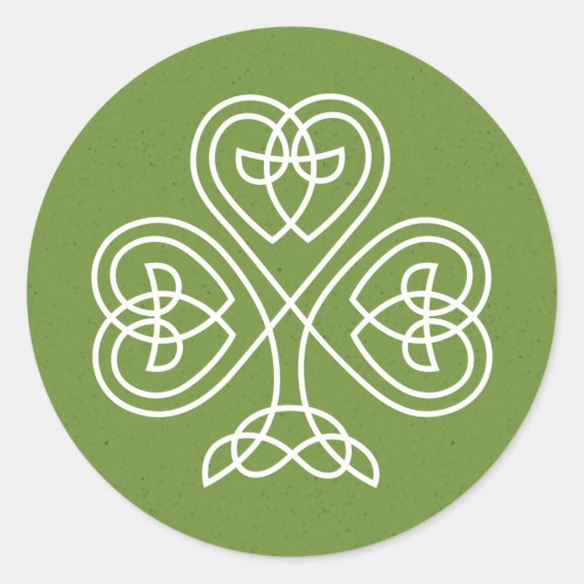 Adesivo Casamento Celtic Knot Shamrock (Frente)