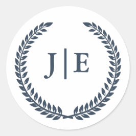 Adesivo Casamento Chic Elegant Wreath Monogramas