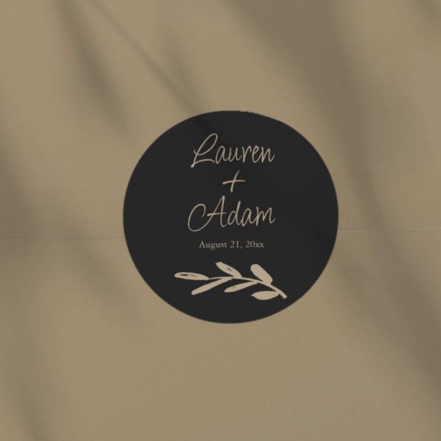 Adesivo Casamento Chic Preto e Dourado (Criador carregado)