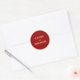 Adesivo Casamento chinês formal vermelho dourado brilhante