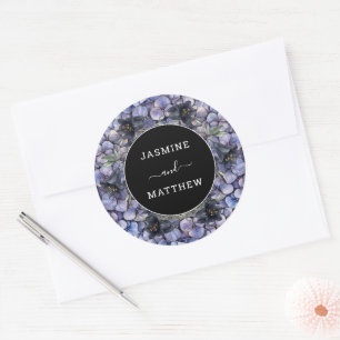 Adesivo Casamento Clássico Caprichoso Chic Floral Preto Ma