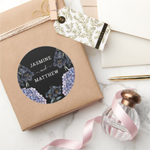 Adesivo Casamento Clássico Caprichoso Chic Floral Preto Ma