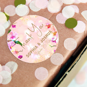 Adesivo Casamento Clássico Elegante de Orquídea Romântica