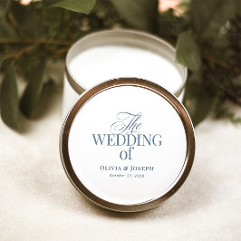 Adesivo Casamento Clássico Luxuoso Elegante Branco e Azul