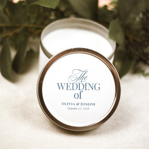 Adesivo Casamento Clássico Luxuoso Elegante Branco e Azul