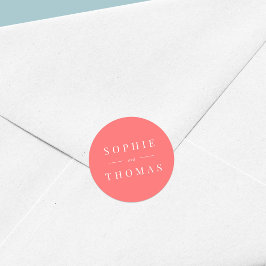 Adesivo Casamento Clássico Moderno de Cor Editável