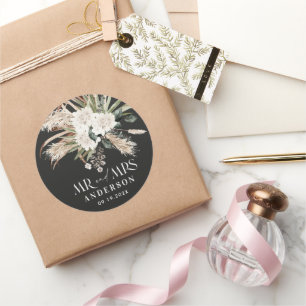 Adesivo Casamento com a relva da Sra. Pampas, eucalipto bo