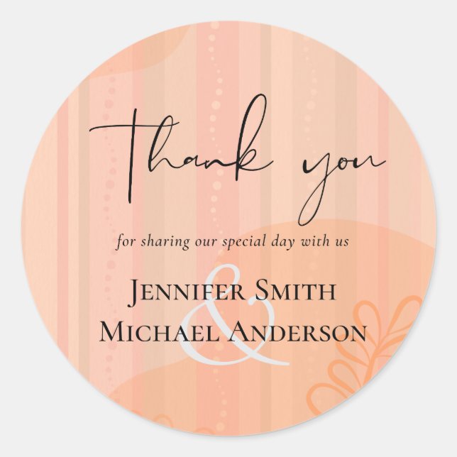 Adesivo Casamento com Abstrato moderno japonês escandinavo (Frente)