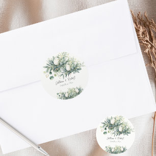 Adesivo Casamento com Acento Dourado de Floral Verde