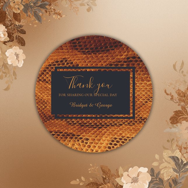 Adesivo casamento com animais de pele cobra de luxo (Criador carregado)