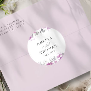 Adesivo Casamento com Aquarela Rosa Moderna