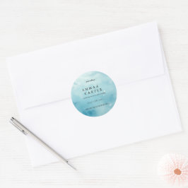 Adesivo Casamento com Aquarela Submarina Escrita Elegante