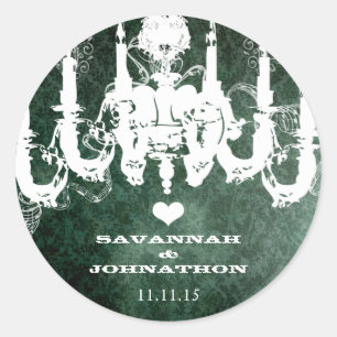 Adesivo Casamento com aves Chandelier Chandelier, em Flore