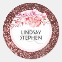 Casamento com Blush Floral de rosa Dourado com Bri