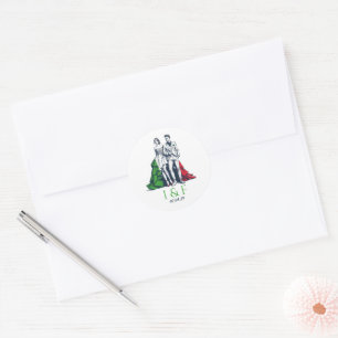 Adesivo Casamento com Casal Itália