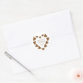 Adesivo Casamento com Design de Borboletas Coloridas de Ch