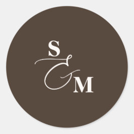 Adesivo Casamento com E comercial de Letra de Monograma Cl