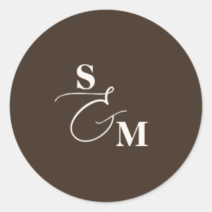 Adesivo Casamento com E comercial de Letra de Monograma Cl