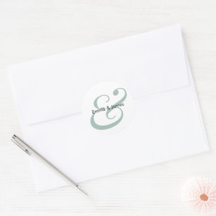 Adesivo Casamento com E comercial Esmeralda Envelope Mon