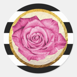 Adesivo Casamento com estilhaços de folhas de ouro rosa ro