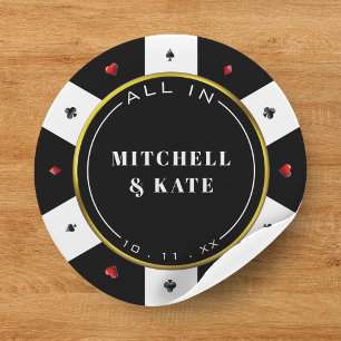 Adesivo Casamento com Fichas de Poker