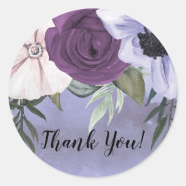 Adesivo Casamento com Floral em Aquarela Lavanda Roxa Mode