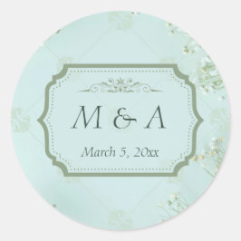 Adesivo Casamento com Flores Brancas Pastel