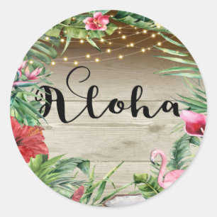 Adesivo Casamento com Madeira Tropical Floral Folhas e Luz
