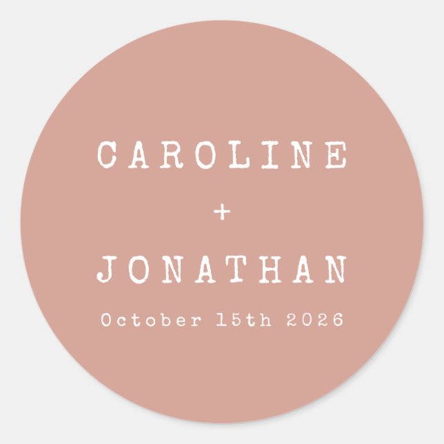 Adesivo Casamento com Máquina de Máquina de Rosa Dusty Ret (Frente)