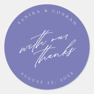 Adesivo Casamento com nossos Obrigados Wht/Peri ID954