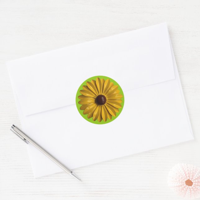 Adesivo Casamento com Primavera de Verão da Flor Retro Dai (Envelope)