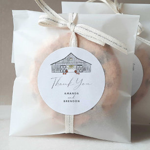 Adesivo Casamento com Pumpkins do Queda Barn Obrigado