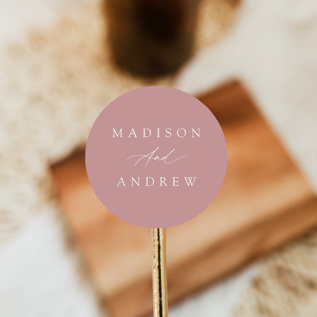 Adesivo Casamento com Rosa de Elegante Calliografia (Criador carregado)