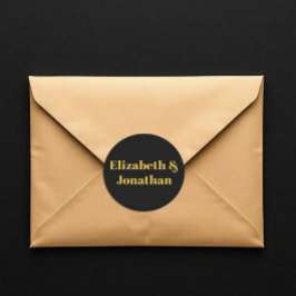 Adesivo Casamento com Tipografia Minimalista