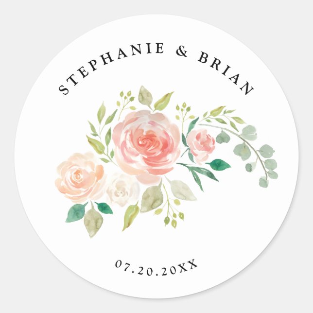 Adesivo Casamento cor-de-laranja-rosa-esbranquiçada com co (Frente)