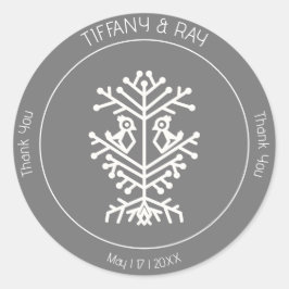 Adesivo Casamento da Árvore da Vida Obrigado Sticker