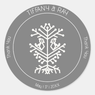 Adesivo Casamento da Árvore da Vida Obrigado Sticker