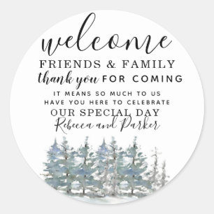 Adesivo Casamento da Floresta de Watercolor Favorável a vo