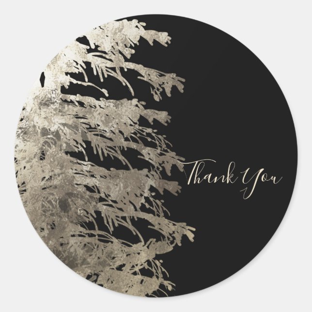 Adesivo Casamento da Floresta Rústica da Árvore Dourada e  (Frente)