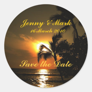 Adesivo Casamento da linha costeira da praia