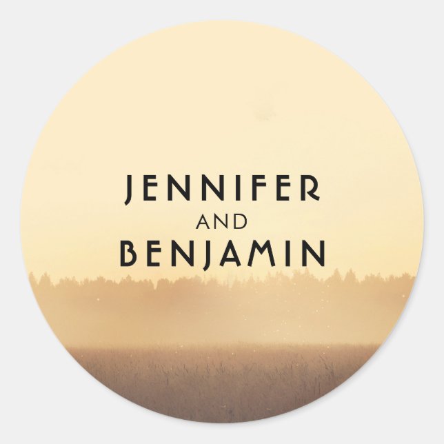 Adesivo Casamento da Noite da Rússia nos Campos Sunset (Frente)