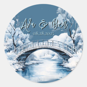 Adesivo Casamento da Ponte da Água do País de inverno