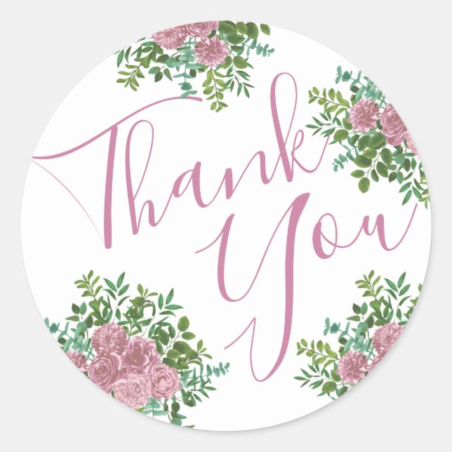 Adesivo Casamento da primavera do Jardim das Rosas Rosa (Frente)