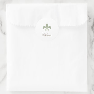 Adesivo Casamento da Regency Green French Fleur de Lis Mer