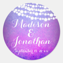 Adesivo Casamento das Luzes de Twinkle com Púrpura