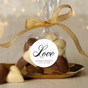 Adesivo Casamento de Amor Cursivo Elegante