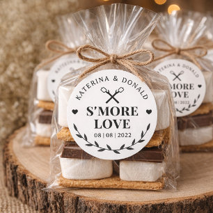 Adesivo Casamento de Amor de S'more Moderno 
